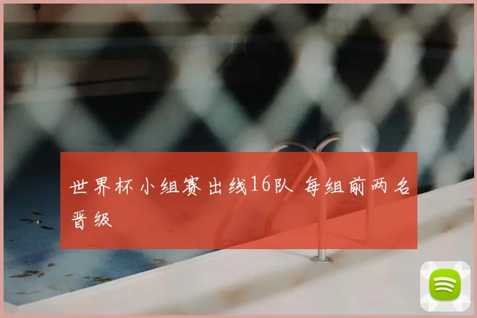 世界杯小组赛出线16队 每组前两名晋级